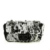Bolso bandolera Chanel  Mini Timeless en lona negra y cuero negro - 360 thumbnail