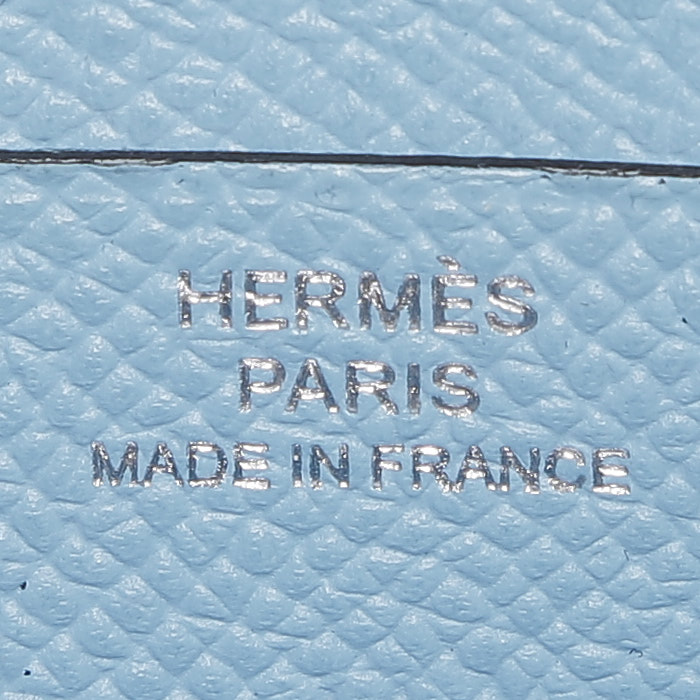 Portefeuille Hermès  Bearn en cuir epsom bleu - Detail D3