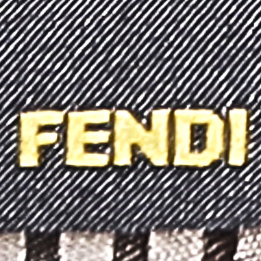 Sac bandoulière Fendi   en cuir noir et gold - Detail D3