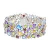 Vintage  bracelet in white gold, diamonds and colored stones - 00pp thumbnail