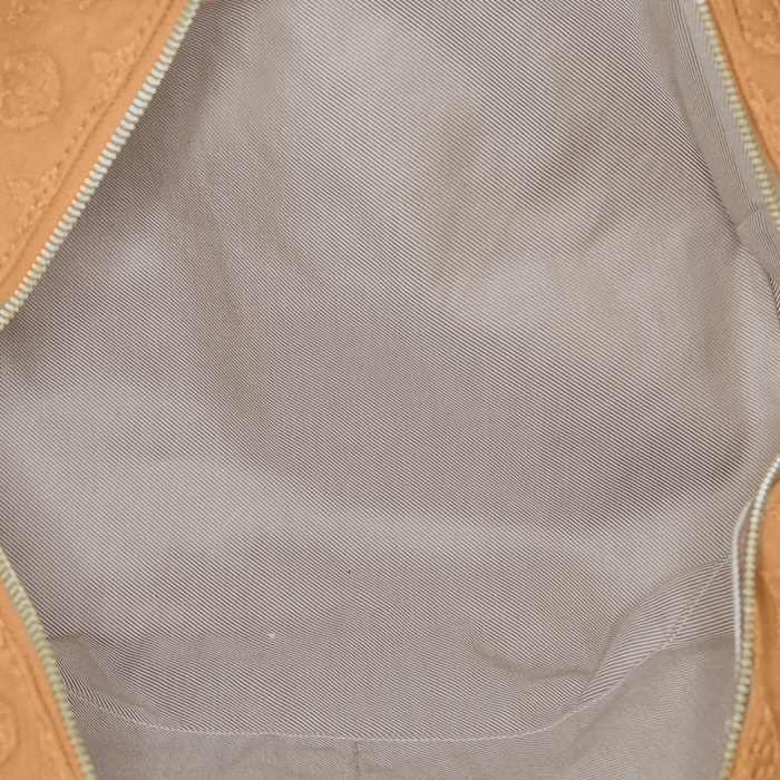 Sac à main Louis Vuitton  Speedy 35 en toile monogram marron et cuir naturel - Detail D3