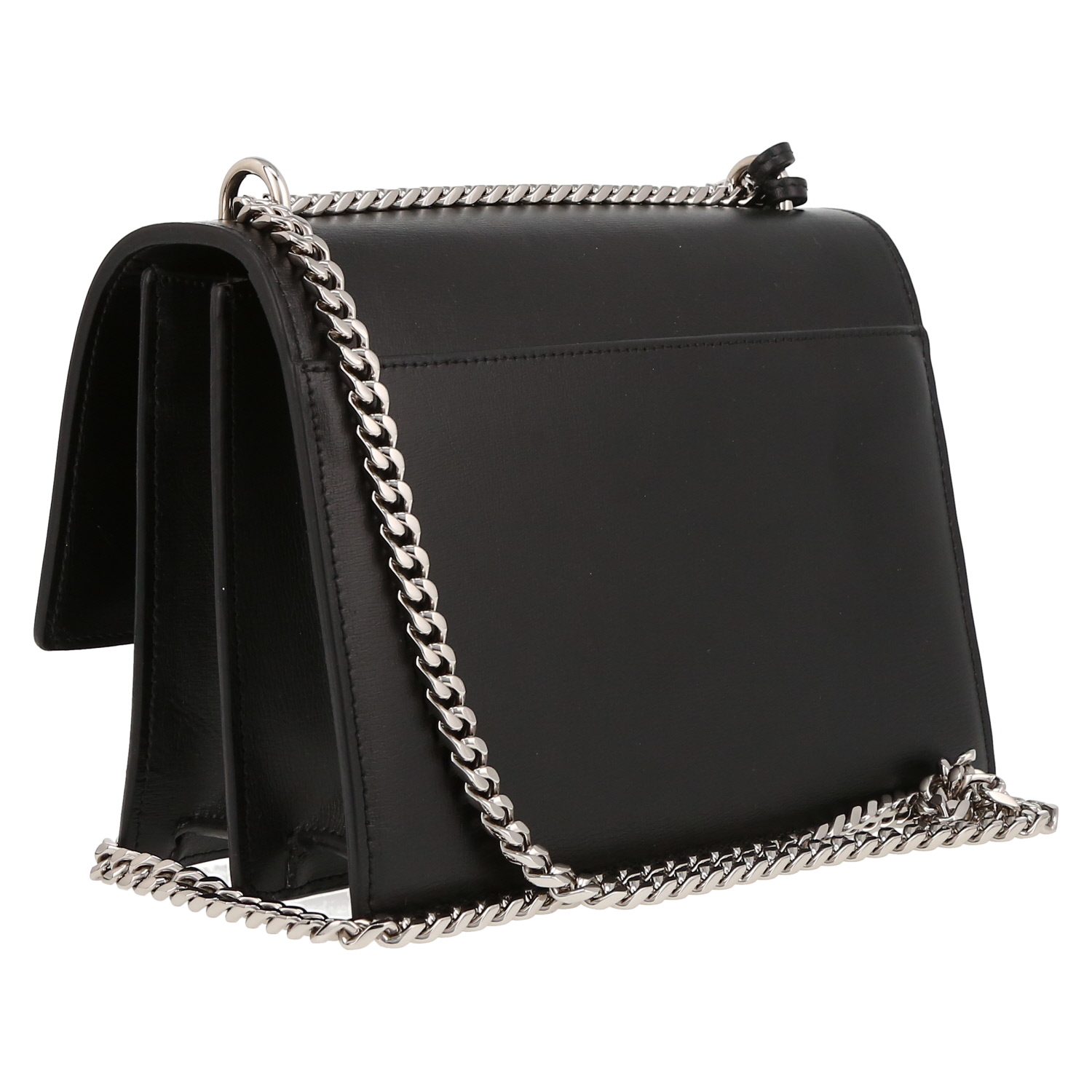 Sac bandoulière Saint Laurent  Sunset en cuir noir - Detail D6