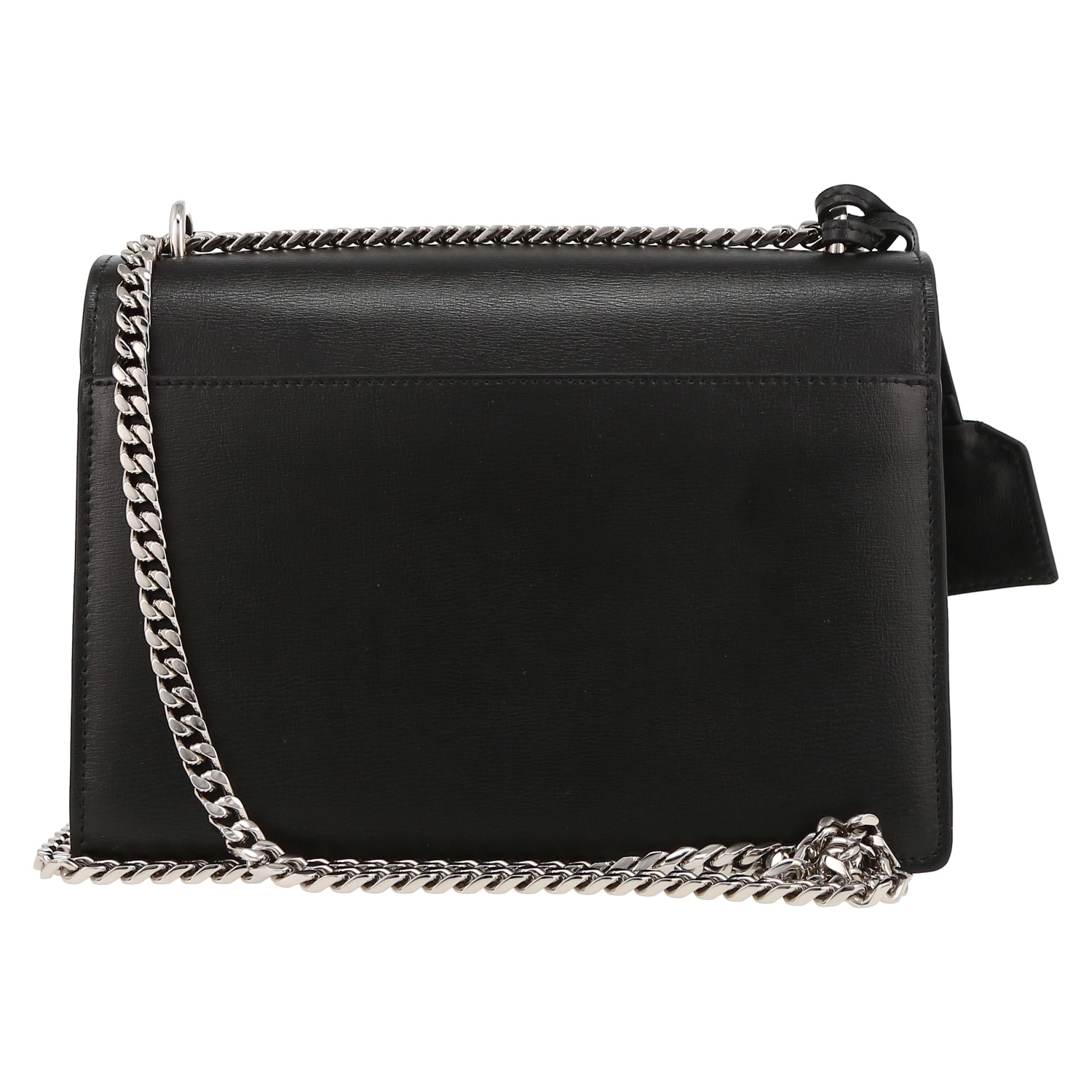 Saint Laurent  Sunset shoulder bag  in black leather - Detail D7
