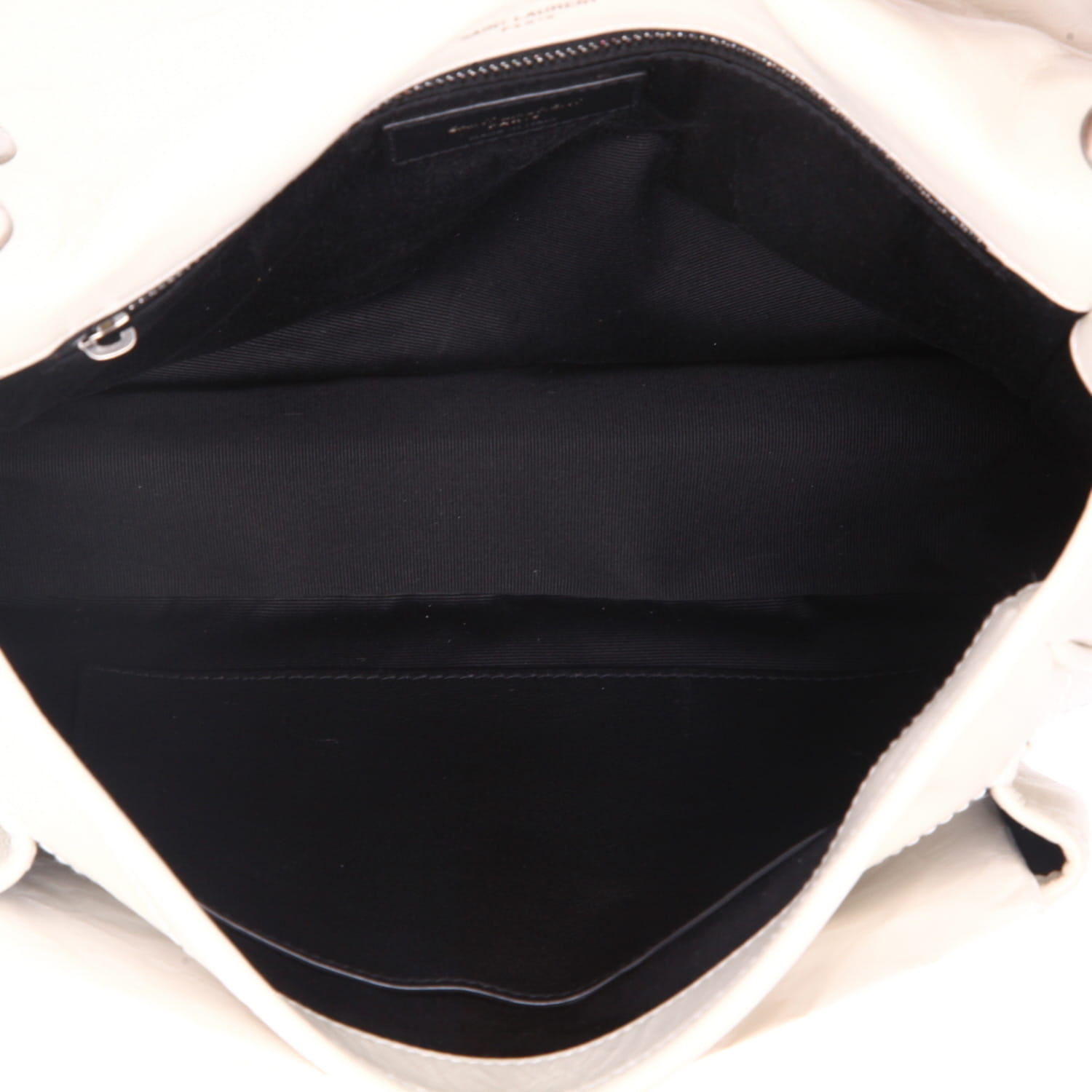 Borsa a tracolla Saint Laurent  Niki modello medio  in pelle bianca - Detail D3