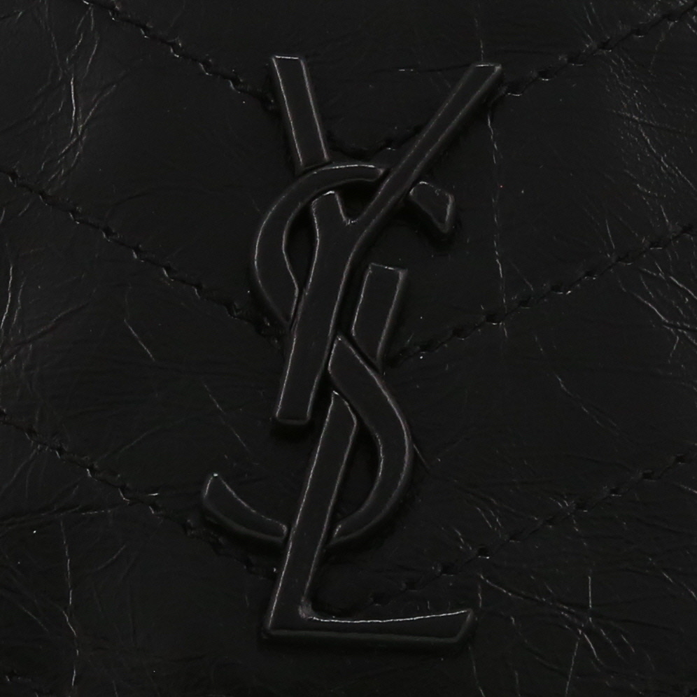 Borsa a tracolla Saint Laurent  Niki modello medio  in pelle nera - Detail D1