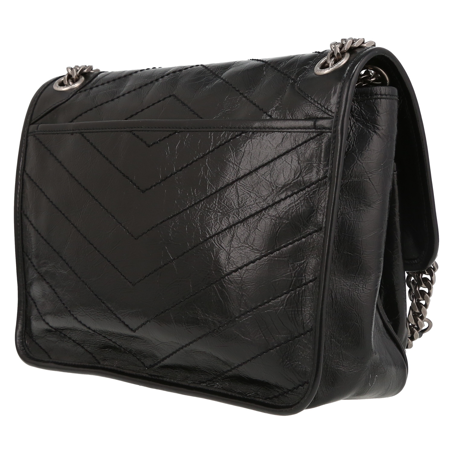 Borsa a tracolla Saint Laurent  Niki modello medio  in pelle nera - Detail D5