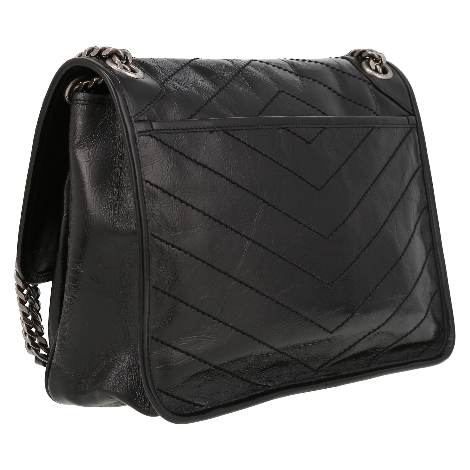 Borsa a tracolla Saint Laurent  Niki modello medio  in pelle nera - Detail D6