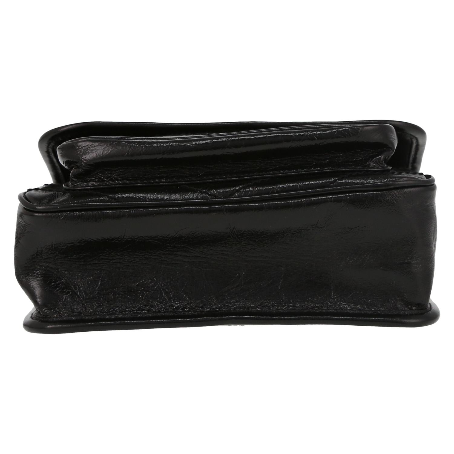 Bolso bandolera Saint Laurent  Niki Baby en cuero negro - Detail D4