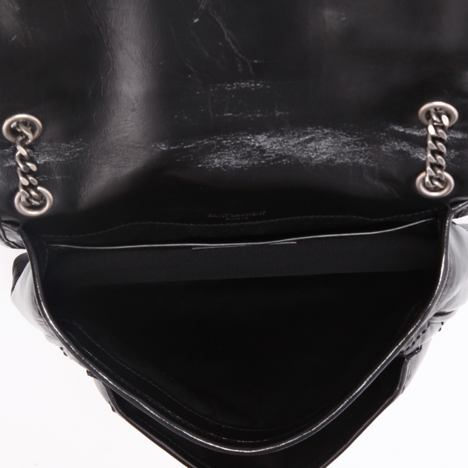 Saint Laurent  Niki Baby shoulder bag  in black leather - Detail D8