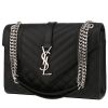 Saint Laurent  Enveloppe medium model  shoulder bag  in black quilted grained leather - 00pp thumbnail