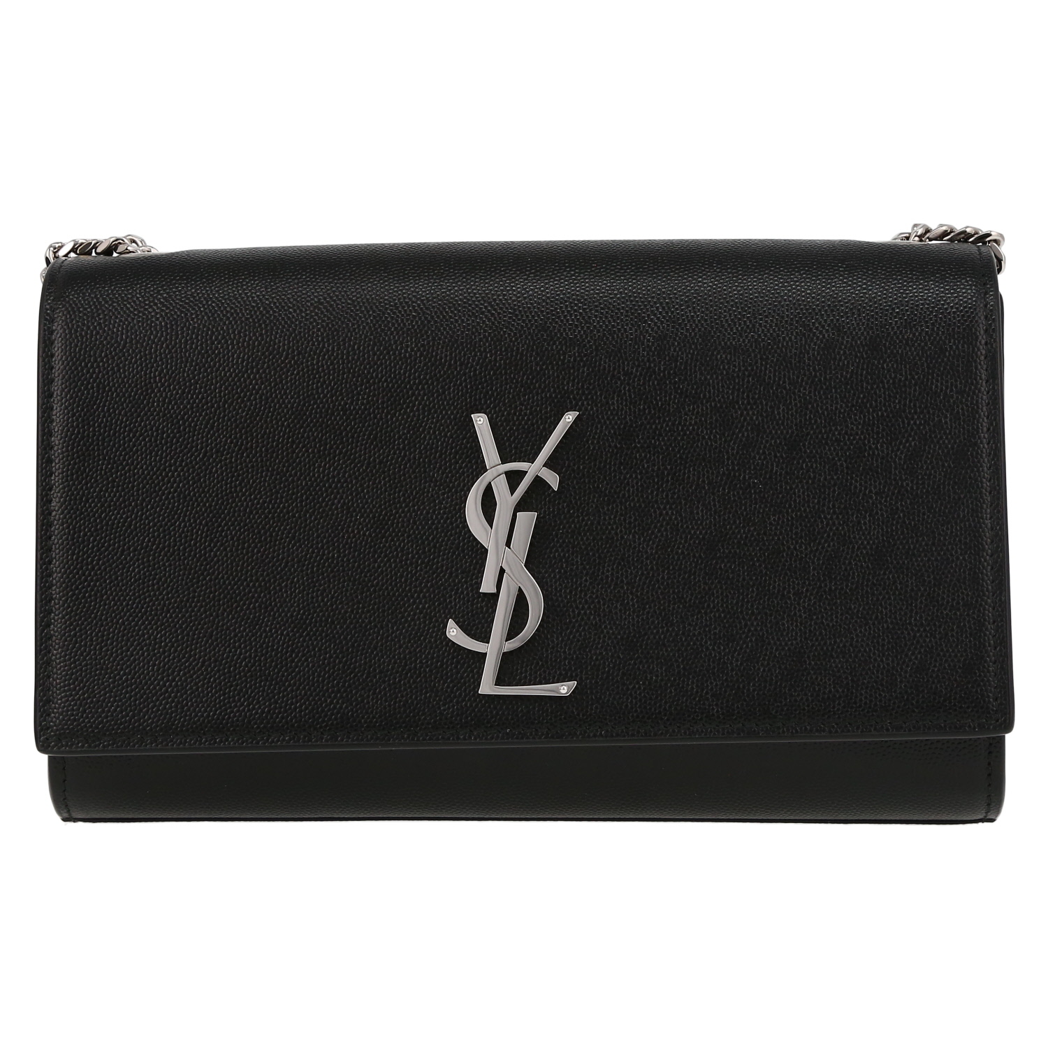 Saint Laurent  Kate shoulder bag  in black grained leather - Detail D2