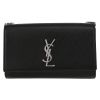 Borsa a tracolla Saint Laurent  Kate in pelle martellata nera - Detail D2 thumbnail