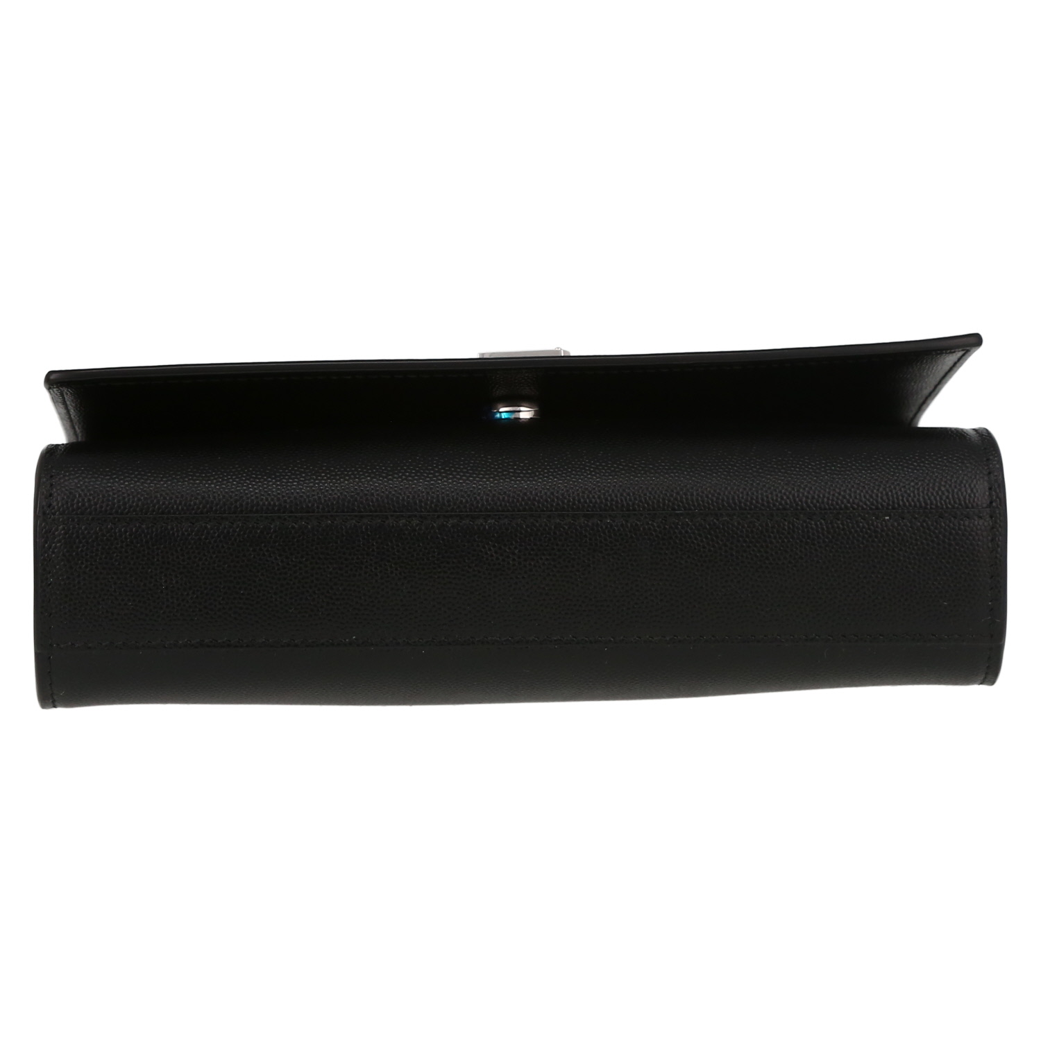 Borsa a tracolla Saint Laurent  Kate in pelle martellata nera - Detail D4