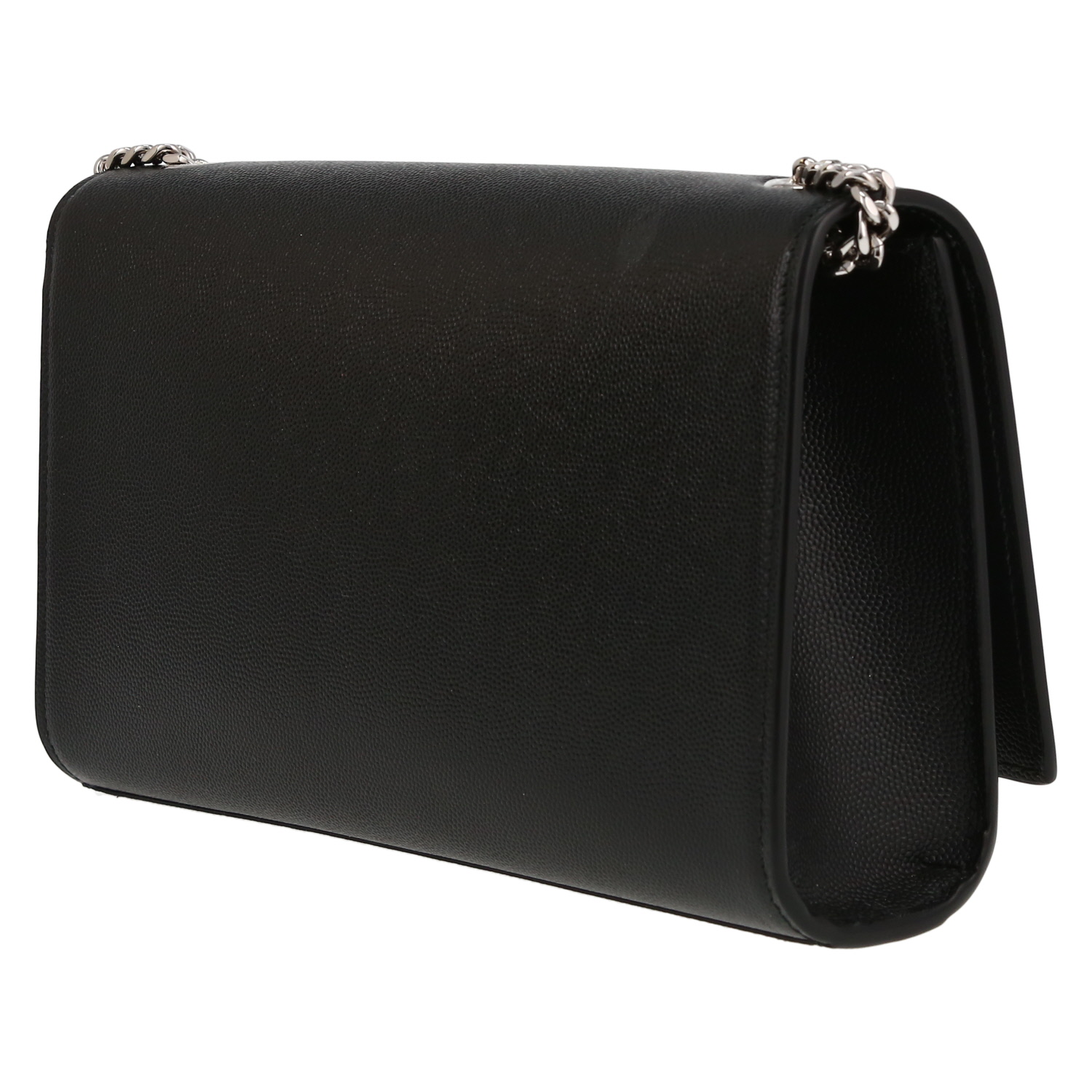 Sac bandoulière Saint Laurent  Kate en cuir grainé noir - Detail D5