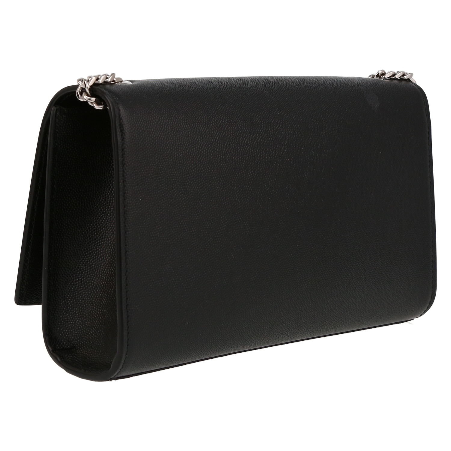 Bolso bandolera Saint Laurent  Kate en cuero granulado negro - Detail D6