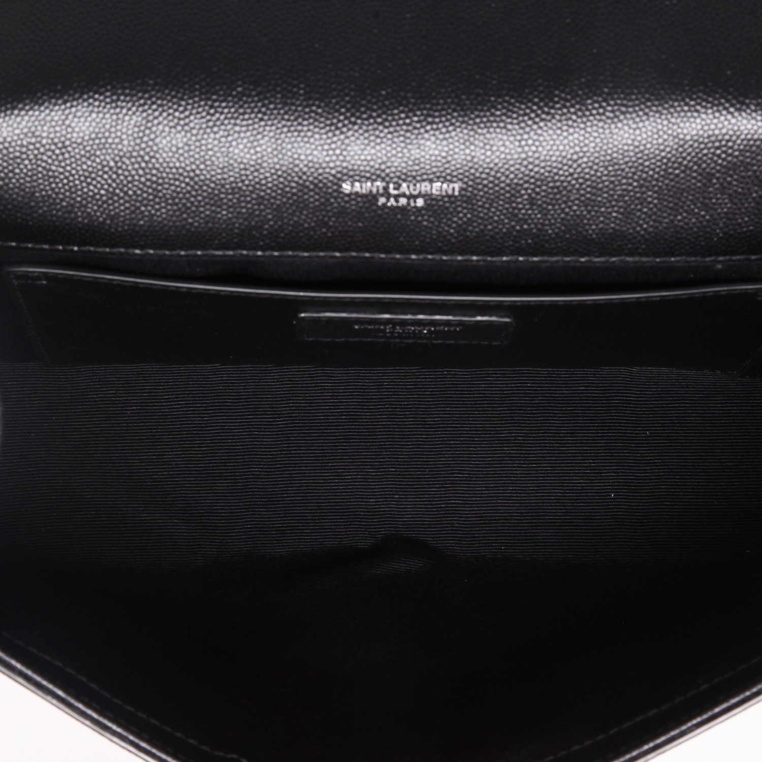 Saint Laurent  Kate shoulder bag  in black grained leather - Detail D8