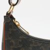 Bolso de mano Celine  Ava modelo mediano  en tejido "Triomphe" y cuero marrón - Detail D1 thumbnail