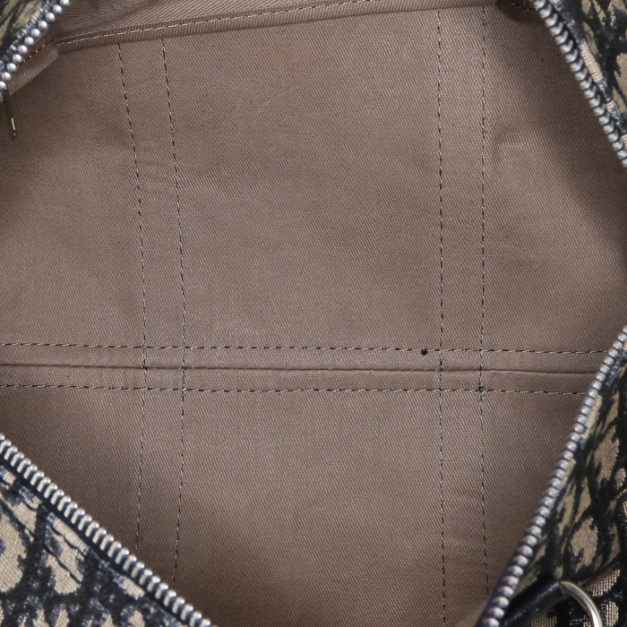Sac à main Dior  Vintage en toile monogram Oblique bleue - Detail D2