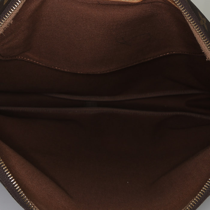 Sac à main Louis Vuitton  Boulogne en toile monogram marron et cuir naturel - Detail D2