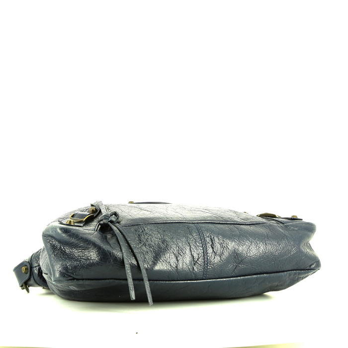 Borsa Balenciaga  City in pelle blu - Detail D4