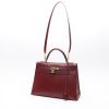 Hermès  Kelly 32 cm handbag  in burgundy box leather - Detail D2 thumbnail