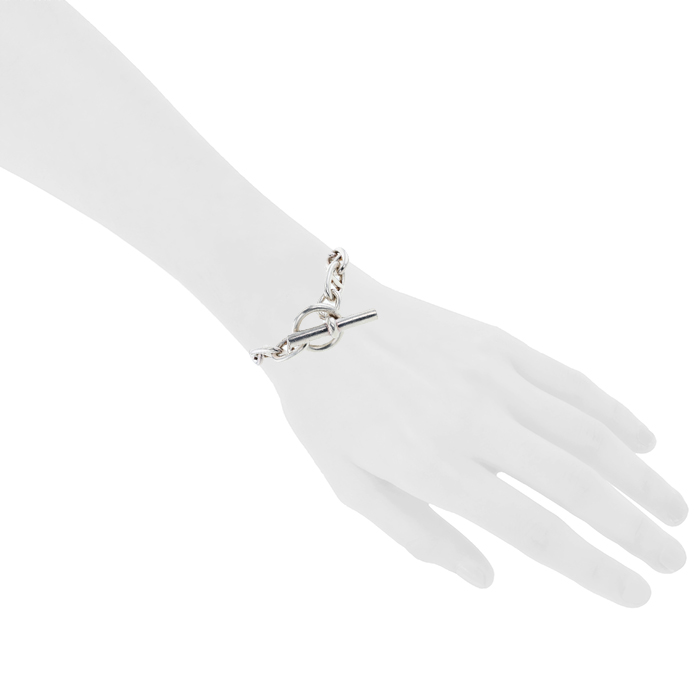 Bracciale Hermès Chaine d'Ancre modello molto grande in argento - Detail D1