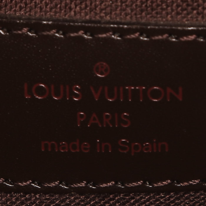 Sac cabas Louis Vuitton  Beaubourg en toile damier ébène et toile marron - Detail D3
