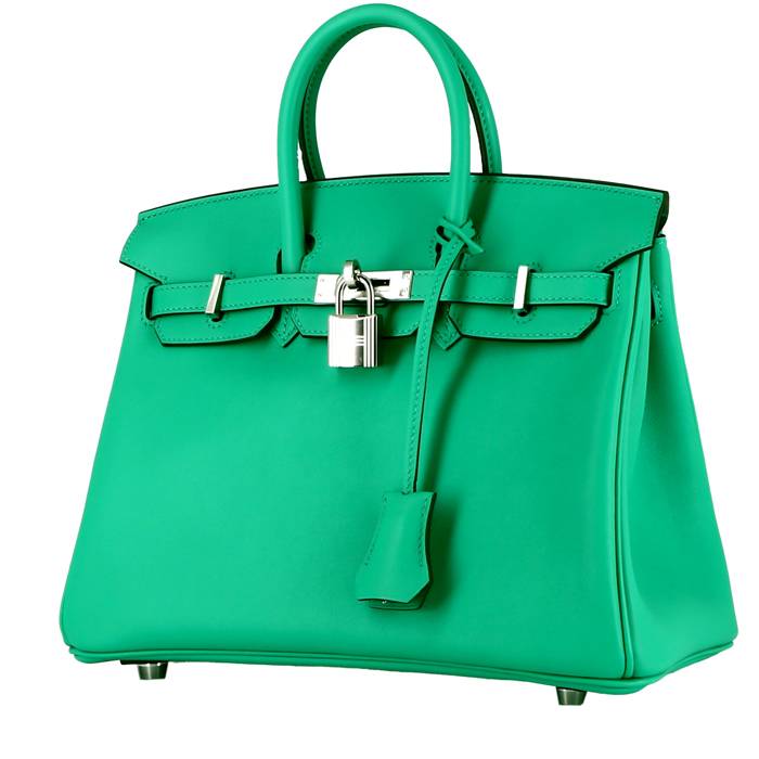 Hermès  Birkin 25 cm handbag  in green Menthe Swift leather - 00pp