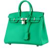 Bolso de mano Hermès  Birkin 25 cm en cuero swift verde Menthe - 00pp thumbnail