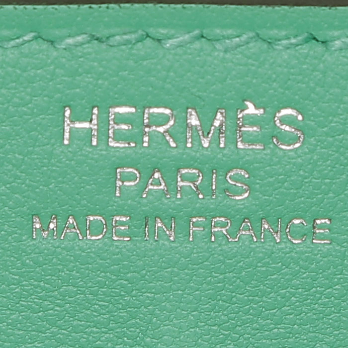 Borsa Hermès  Birkin 25 cm in pelle Swift verde Menthe - Detail D3