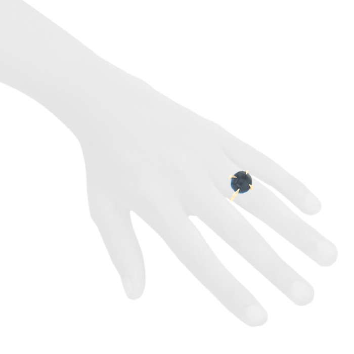 Bague Pomellato Veleno en or rose et topaze Blue London - Detail D1