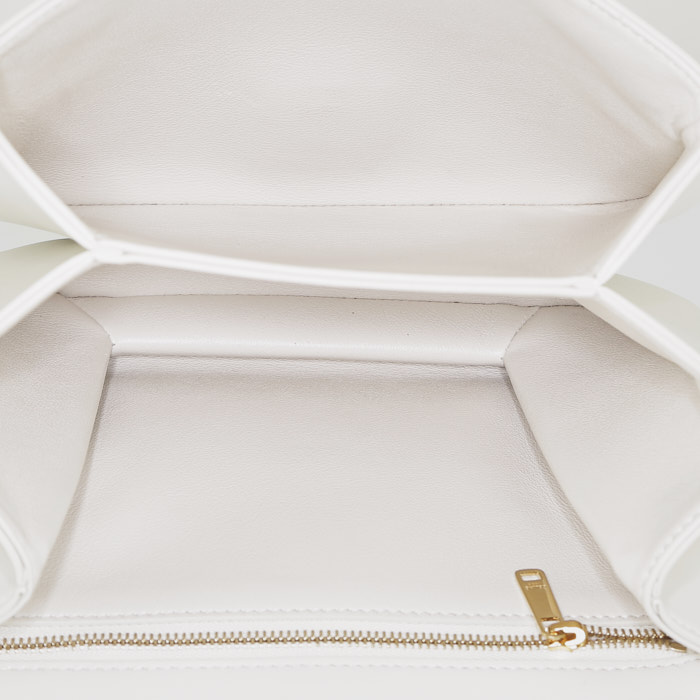 Sac bandoulière Celine  Tabou moyen modèle  en cuir blanc - Detail D2