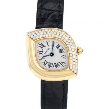Cartier Navette  in yellow gold Ref: Cartier - 2351  Circa 1990