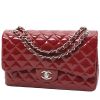 Chanel  Timeless Jumbo shoulder bag  in red patent quilted leather - 00pp thumbnail