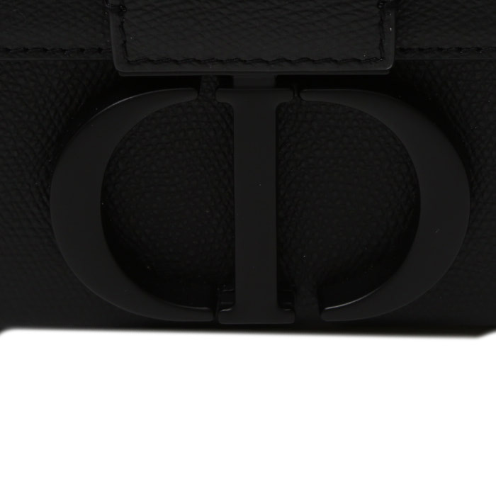 Dior Box 30 Montaigne shoulder bag in black leather - Detail D1
