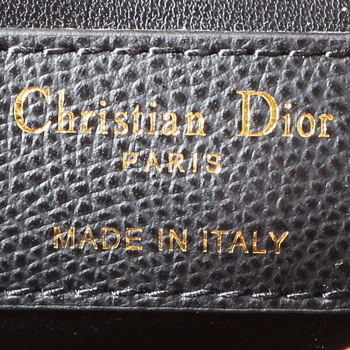 Dior Box 30 Montaigne shoulder bag in black leather - Detail D4