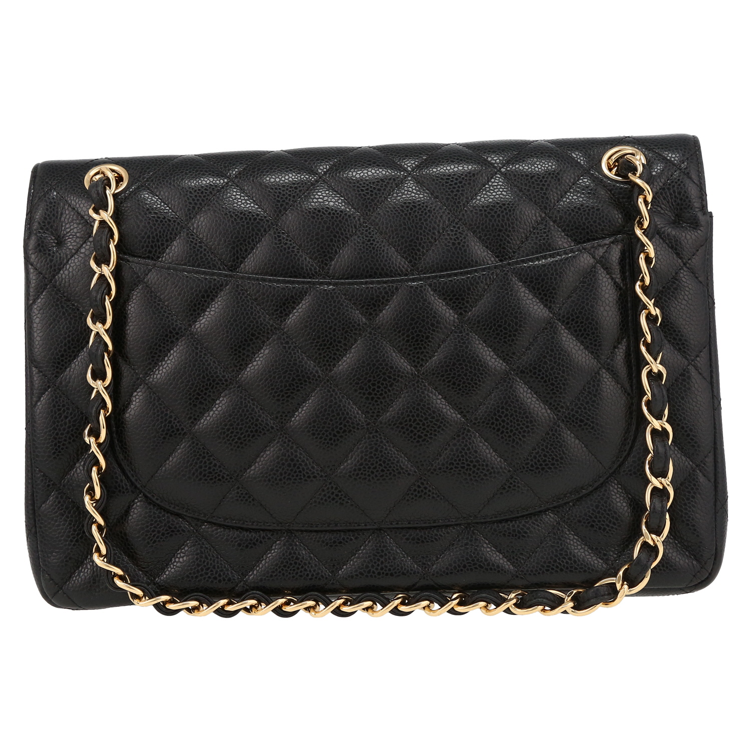 Bolso bandolera Chanel  Timeless Jumbo en cuero granulado acolchado negro - Detail D7