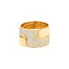 Dinh Van Seventies large model ring in yellow gold and diamonds - 00pp thumbnail