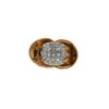 Vintage   1940's Tank ring in yellow gold, white gold and diamonds - 00pp thumbnail