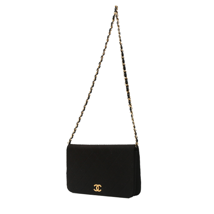Chanel  Mademoiselle Vintage handbag  in black canvas - Detail D2
