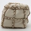 Chanel   shoulder bag  in beige leather - Detail D8 thumbnail