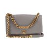 Chanel   handbag  in grey quilted grained leather - 360 thumbnail