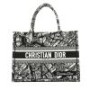 Sac cabas Dior  Book Tote en toile noire et blanche - 360 thumbnail