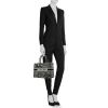 Dior  Book Tote shopping bag  in black and white canvas - Detail D1 thumbnail