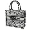 Dior  Book Tote shopping bag  in white and black canvas - 00pp thumbnail