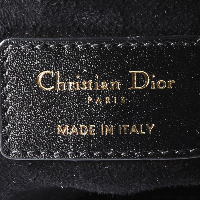 Bolso de mano Dior  Lady 95.22 en cuero cannage negro - Detail D5