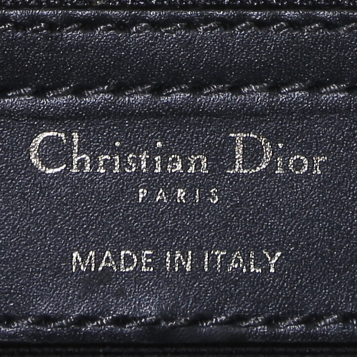 Sac à main Dior  30 Montaigne Avenue en toile monogram Oblique bleue et cuir bleu - Detail D3