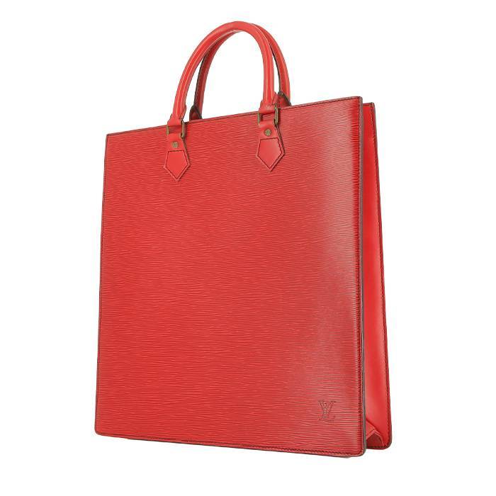 Louis Vuitton Sac Plat shopping bag in red epi leather