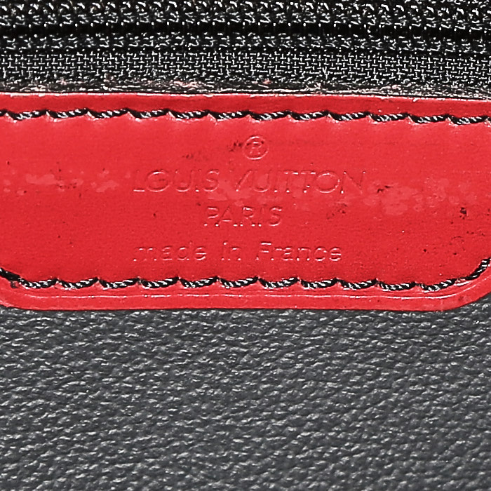 Louis Vuitton  Sac Plat shopping bag  in red epi leather - Detail D3