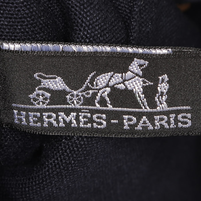 Sac cabas Hermès  Toto Bag - Shop Bag en toile bleue - Detail D3